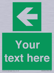 Custom Arrow Left Sign